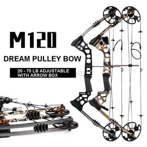 Bow Arrow JUNXING M120 Arc à poulies 20-70 Lbs Ensemble d'arcs Poids de traction réglable avec accessoires pour accessoires de tir de chasse en plein air yq240327