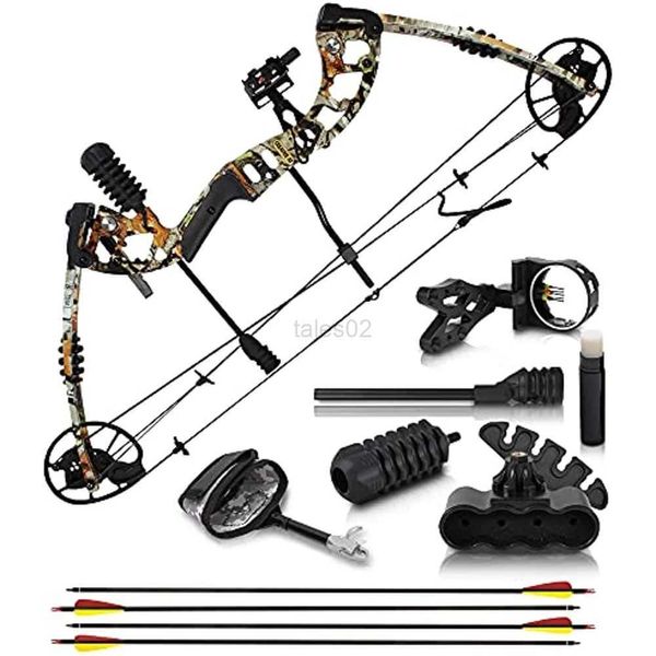 Bow Arrow JUNXING M125 arc composé tir à l'arc noir Camouflage Aviation ceinture en aluminium 30-70lbs réglable tirer chasse arc haute puissance arc yq240327