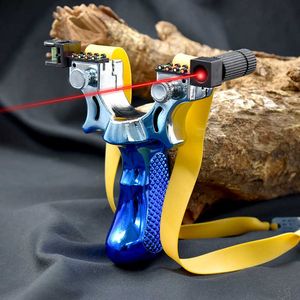 Arc Flèche Laser Slingshot Haute Précision Chasse En Plein Air Résine Arc Catapulte avec Bande De Caoutchouc Sports Divertissement Jouet Jeu Accessoires NewHKD230626