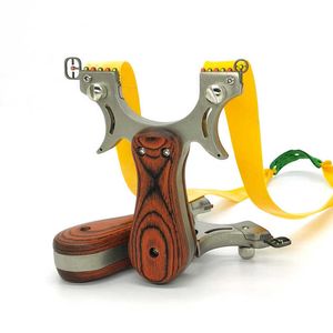 Professional Hunting Slingshot with Stainless Steel Catapult and Flat Rubber Band for Outdoor Shooting Games