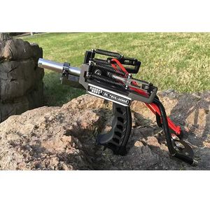 Bow Arrow Laser rouge fronde en acier inoxydable noir arc de chasse catapulte arc de pêche en plein air fronde puissante pour le tir arbalète arc YQ240301