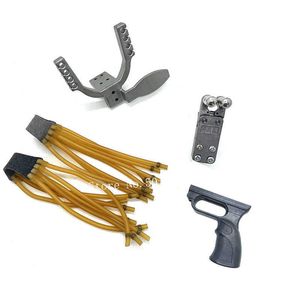 Bow Arrow Slingshot Accessoires Lance-pierre mécanique Module d'accessoires de bricolage Gâchette en acier inoxydable avec bande de caoutchouc solideHKD230626