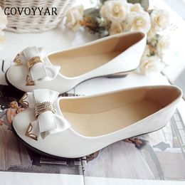 Bow Lady Robe Chaussures Femme Spring ballet Covoyyar Flats Low Talon Talon de coin Slip on Casual Sweet Wedding Shoes Bridal WFS418 230815 328