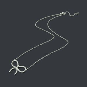 Strik ketting Ontwerper ketting Kruis ketting Choker Bonen Hanger Ketting diamanten zilveren kettingen heren Dames DOUDOU Kettingen als geschenk met blauwe doos ketting