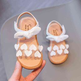 Bow Sandales Toddler Infant Enfants Bébés Filles Mignon Coeur Forme Fond Mou Sandales Transparentes Baskets Enfants Sandales Filles 2021 G220523