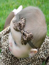 Boog pailletten haarband voor meisjes bling bowknot haaraccessoires haar hoepel hoofdband baby 03t perimeter 15inch3784070