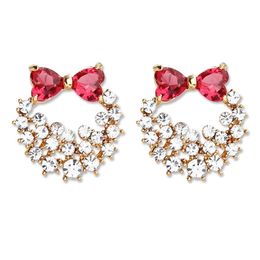 Bow Small Earring Koreaanse Crystal Stud Oorbellen Voor Vrouwen Meisjes Mode Oor Sieraden Huwelijkscadeau Mujer Boucle d'Oreille