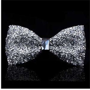 Noeud papillon cristal Bling papillon noeud pour hommes mariage Banquet fête Club fête marié brillant W220323