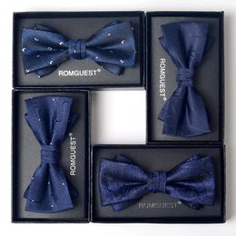 Bow Tie Mens Business Robe Double Bow Groom Wedd