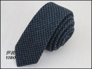 Nœuds papillon 100% laine pour hommes, 1 pièce/lot, cravate noire/noir foncé, design pluvier, haute qualité, mode loisirs, cravate à col étroit, 231027