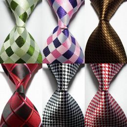 Bow Ties 10cm Brand Classic Checks Color Paisley for Men Jacquard Woven Silk Tie Red Green Wedding Party Men's Coldie