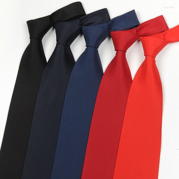 Pajaritas de 10 cm de alta calidad con cremallera perezosa, ropa Formal para hombre, corbata de trabajo azul puro, rojo y negro, pajaritas