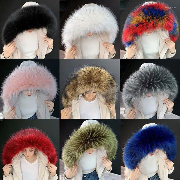 Bow Ties 1pc Fashion Faux Fur Collar châle d'hiver Coat Hood décor des accessoires pour femmes