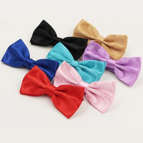 Pajaritas 1 pieza de moda para hombres Formal clásico 24 colores sólidos de caramelo pajarita Casual Gravata mariposa corbata boda novios Corbatas