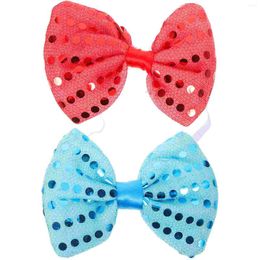 Nœuds papillon 2 pièces LED Bowtie Dance Party Rouge Flash Performance Glowing Tissu non tissé