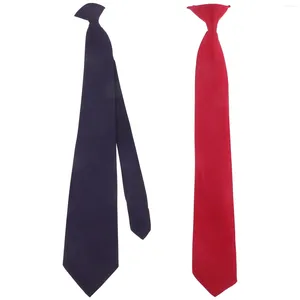 Bow Ties 2 PCS Tie Neckties for Men Clip Clip Men's European and American Mens on Polyester Student