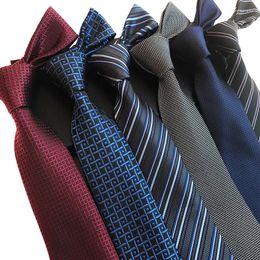 Bowbindingen 20 stijlen Geometrisch patroon Hoge dichtheid Polyester Jacquard 8cm Tie Casual veelzijdige gestreepte pakncties