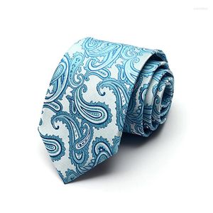 Bow Ties 2022 Design Mens mode Hoogwaardige geweven zijden stroping 8cm afdrukken voor mannen Zaken trouwfeest met geschenkdoos