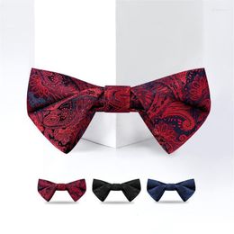 Bow Ties 2022 Designer Brand Retro Bowtie For Men Italian Style Groom Wedding Party Papillon Tie Polyester Silk Two Layer Gift Bo2472