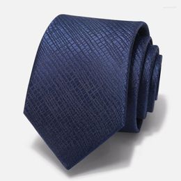 Bow Ties 2022 Hoogwaardige zakelijke stropdas voor mannen Koreaanse stijl Dress Suit Net Navy Blue 7 cm brede Gentleman Party Work Gift Box