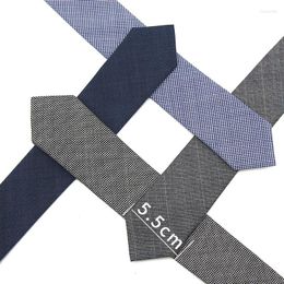 Bow Ties 2022 Traje de corbata de lana para hombres Celosía Patrón de color sólido Mar Azul Barra Gris Boda 8 cm Seda de negocios QY-5191