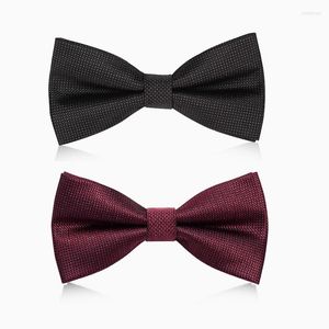 Bow Ties 2023 Brand Fashion Men's Double Fabric Dot Silver Wire Bower Draad Banquet Wedding Formele vlinderdas met geschenkdoos