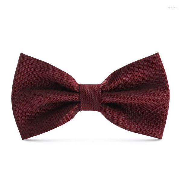 Pajaritas 2023 diseñador de moda para hombre para boda tela doble vino rojo pajarita Club banquete mariposa corbata con caja de regalo