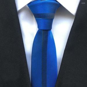 Bow Ties 2023 Men's Jacquard geweven nek Tie Designer Paneel Nechtvoeten Royal Blue Fashion Slim Cravat