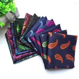 Pajaritas 23 estilo clásico Paisley Anacardo Floral hombres seda satén bolsillo cuadrado pañuelo tejido Jacquard boda fiesta pañuelo