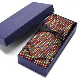 Noeuds papillon 38 couleurs soie pour hommes mariage neige bleu à pois cravate 7.5 cm Gravata cadeaux chemise accessoires