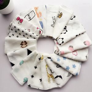Strikbanden 5-10 stks baby baby infant handdoek mousseline zakdoeken twee lagen vegen 6 lagen dicht geweven katoenen volwassen kinderen handdoeken