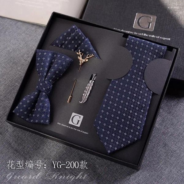 Nœuds papillon 5 pièces mode cravate à la main robe formelle pour hommes affaires décontractée version coréenne coffret cadeau d'anniversaire de la Saint-Valentin