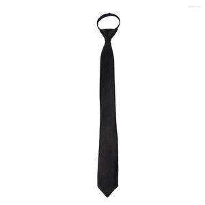 Pajaritas 5 cm Estudiante Portátil Color Sólido Slim Soft Business Boys Girls Flaco Cremallera Corbata Fácil de llevar Diseño Pre-atado Suave