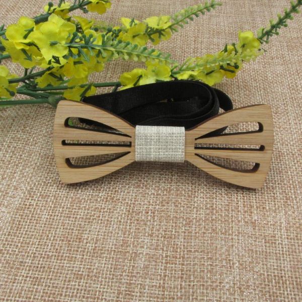 Noeuds papillon 5 pièces en bois géométrique cravate pour bébé enfants enfants bois mariage fête d'anniversaire cadeaux en gros BulkBow