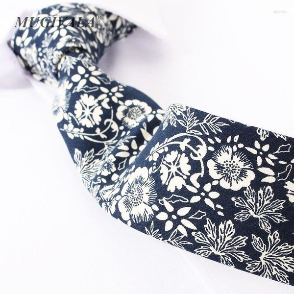 Pajaritas 6 Cm Moda Pequeño Floral Algodón Para Hombres Marca Traje de Boda Gravatas Corbatas Vestidos Delgados Corbata Corbata Corbata
