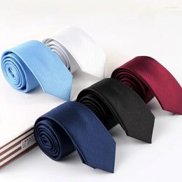 Noeuds papillon 6cm couleur unie fine sergé jacquard cravates auto-attachées 21 couleurs en option chemise de mode décontractée pour hommes