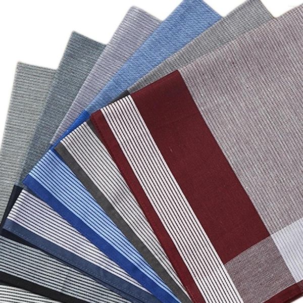 Noeuds papillon 6x classique poche carré Hankies cadeau 43cm couleur assortie mouchoirs en coton pour hommes pour la célébration d'anniversaire bal formel décontracté