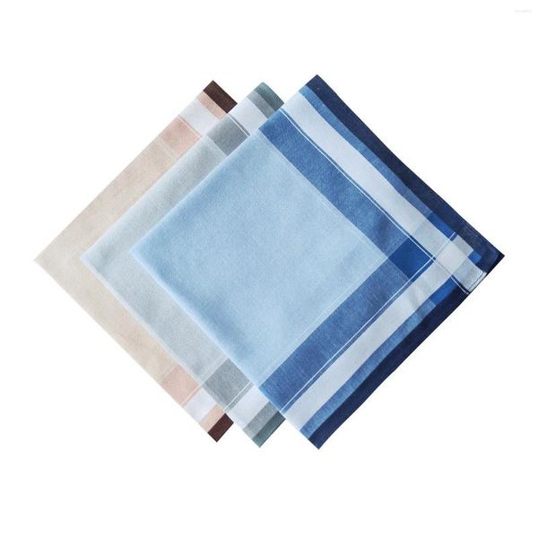 Noeuds papillon 6x mouchoirs en coton pour hommes Hankies carrés 16 pouces Premium Bandanas de couleurs assorties Hanky pour les mariés de bal de mariage formel