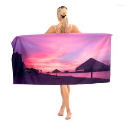 Strikjes 80x160 cm Real Toerisme Souvenirs Rond Printing Beach Resort Verspreid Handdoeken sneldrogende non-stick zand Handdoek