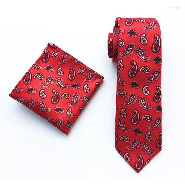 Cravates d'arc 8cm Cravate Set pour hommes Mode Cravate Mouchoir Hommes Classic Cou Mariage Party Pocket Square