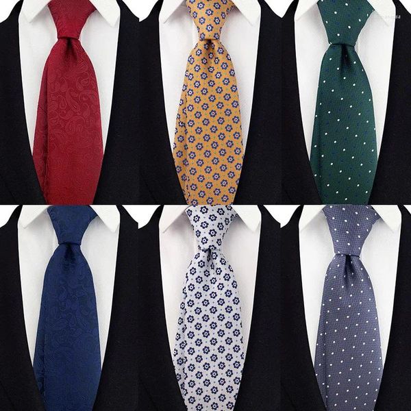 Cravates d'arc 8cm Vintage Gentleman Cravate Classique Multi Couleur Design Bureau de la mode Hommes Jacquard Sky Blue Cravate Chemise Accessoires