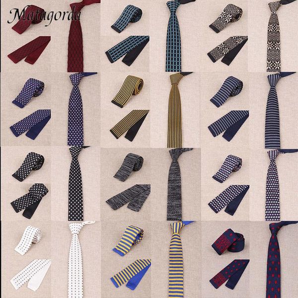 Noeuds papillon une variété de Styles 5.5 CM Slim cravate étroite homme cravate laine tricot hommes accessoires cravates Gravata vêtements cadeau de mariage