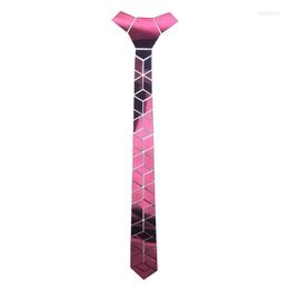 Nœuds papillon acrylique miroir hommes brillant cravate bijoux de mode rose maigre diamant plaid géométrique mince livraison directe Dhiwz