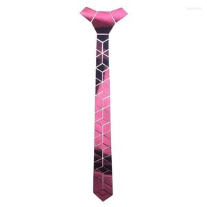 Bow Ties Mirror acrylique hommes Coldie brillante Bijoux de mode rose Skinny Diamond Plaid géométrique Slim Bling 243k
