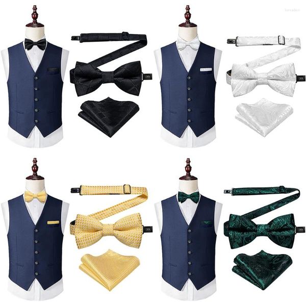 Pajaritas ajustables para niños y niñas, conjunto de corbata para niños, pañuelo infantil, preatado, negro, blanco, verde, rojo, mariposa, Gravata para boda