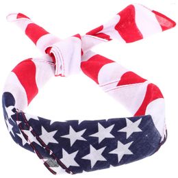 Bow Ties American Flag Headband USA Bandana Patriotic Headscarf for Independence Day Party