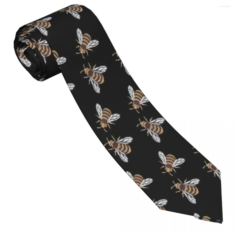 Bow Ties Animal Bee imprimé Tie à la mode Cosplay Party Neck Men Femmes Femmes Classic Elegant Coldie Accessoires Collier de haute qualité