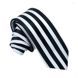 Noeuds papillon Anime Cosplay noir blanc cravate à rayures verticales cravates Vintage accessoires