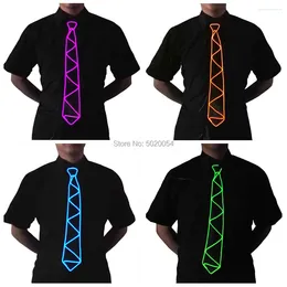 Bow Ties Apparel Accessoires 10 couleurs Coton en option El El Éclair Éclair Éclairage Men cadeau LED illuminant Black Flashing cravate