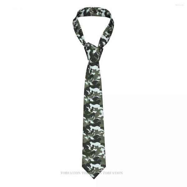 Noeuds papillon armée Camouflage motif ensemble classique hommes imprimé Polyester 8cm largeur cravate Cosplay accessoire de fête